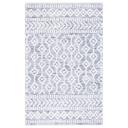 Safavieh 5 ft. x 7 ft.-7 in. Augustine Global Power Loomed Rectangle Rug Ivory & Blue AGT756M-5